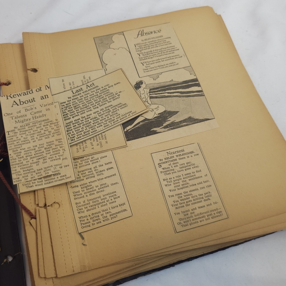 Antique Scrapbook 1930 1940s Little Women Katherine Hepburn Poems Poetry Vintage - Picture 15 of 16